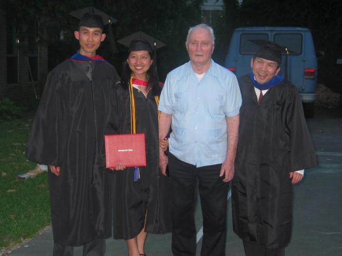 Seminarian Martin, Eileen, Fr. John, Fr. Trinh Le (then as a seminarian)-2003 